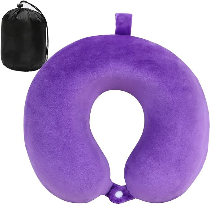 DUANY STORE Neck Pillow for Traveling, Upgraded Travel Neck Pillow for Airplane 100% Pure Memory ... | Amazon (US)