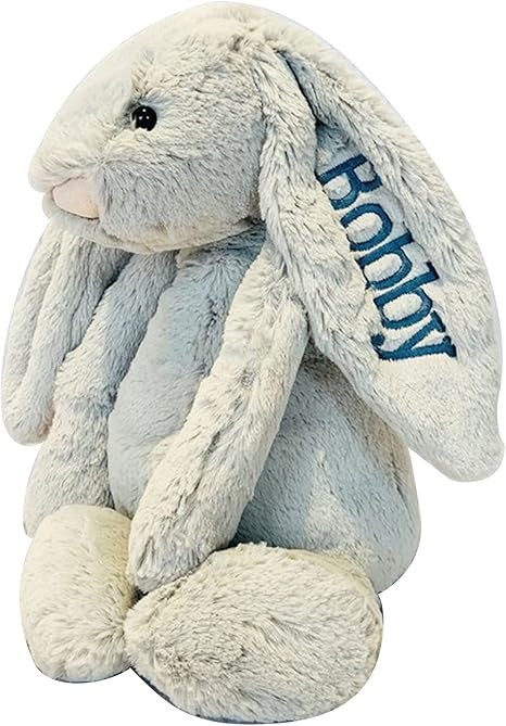 Embroidered Plush Bunny With Child'S Name HandMade Custom Plush Toy Child'S First Easter Gift | Amazon (US)