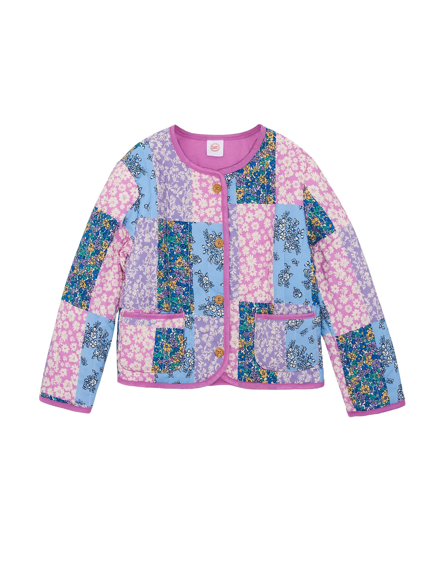 Wonder Nation Girls Quilted Jacket, Sizes 4-18 & Plus | Walmart (US)