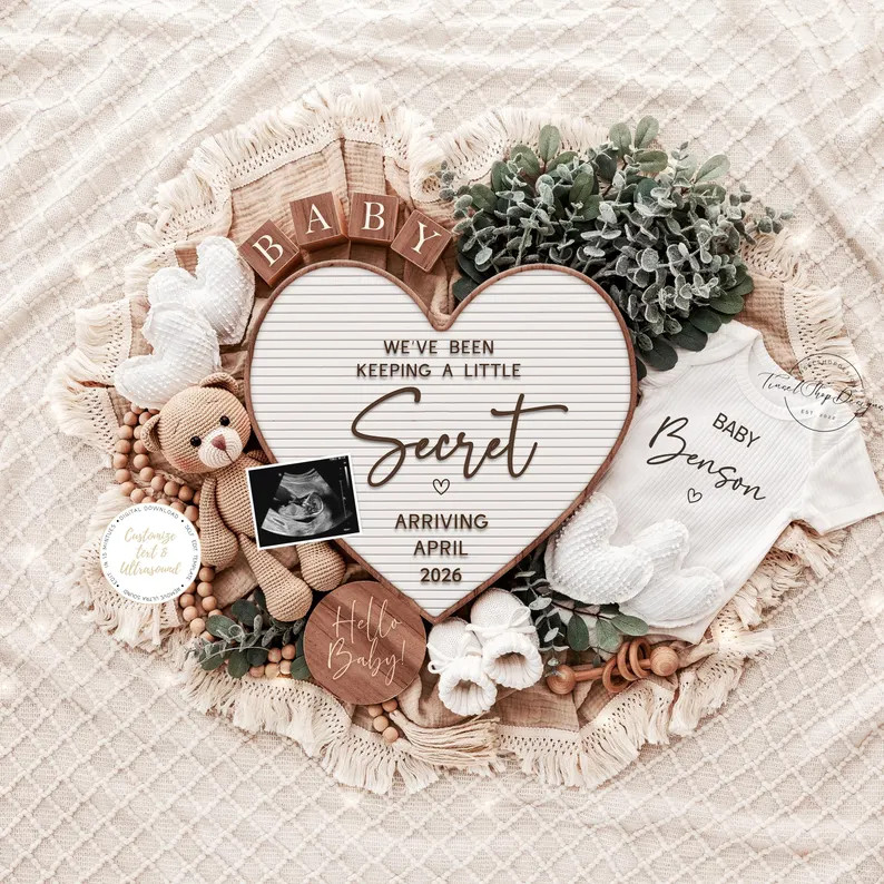 Pregnancy Announcement Template, Digital Pregnancy Announcement, Baby Announcement, Instant Downl... | Etsy (US)