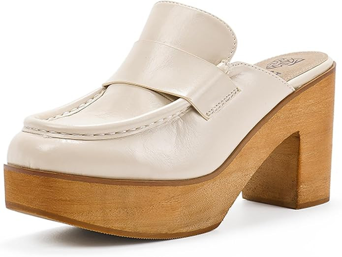Beast Fashion Platform Clogs for Women Wood Clogs High Heel Mules Closed Toe Backless Slippers Sl... | Amazon (US)