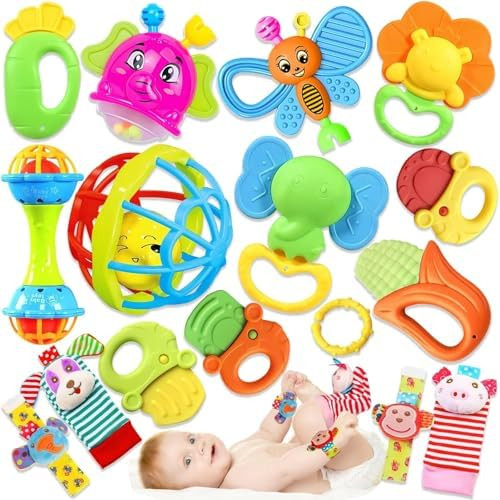 Baby Rattles 0-6 Months: Baby Toys 6-12 Months Infant Toys 0-3 Months Newborn Toys Teething Toys ... | Amazon (US)