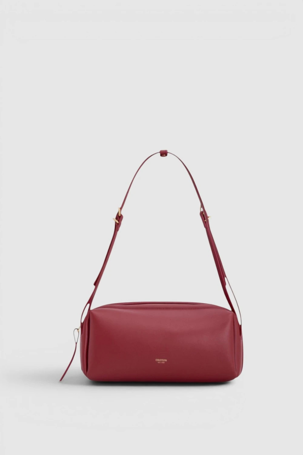 Charlie Smooth Shoulder Bag Garnet | Oroton
