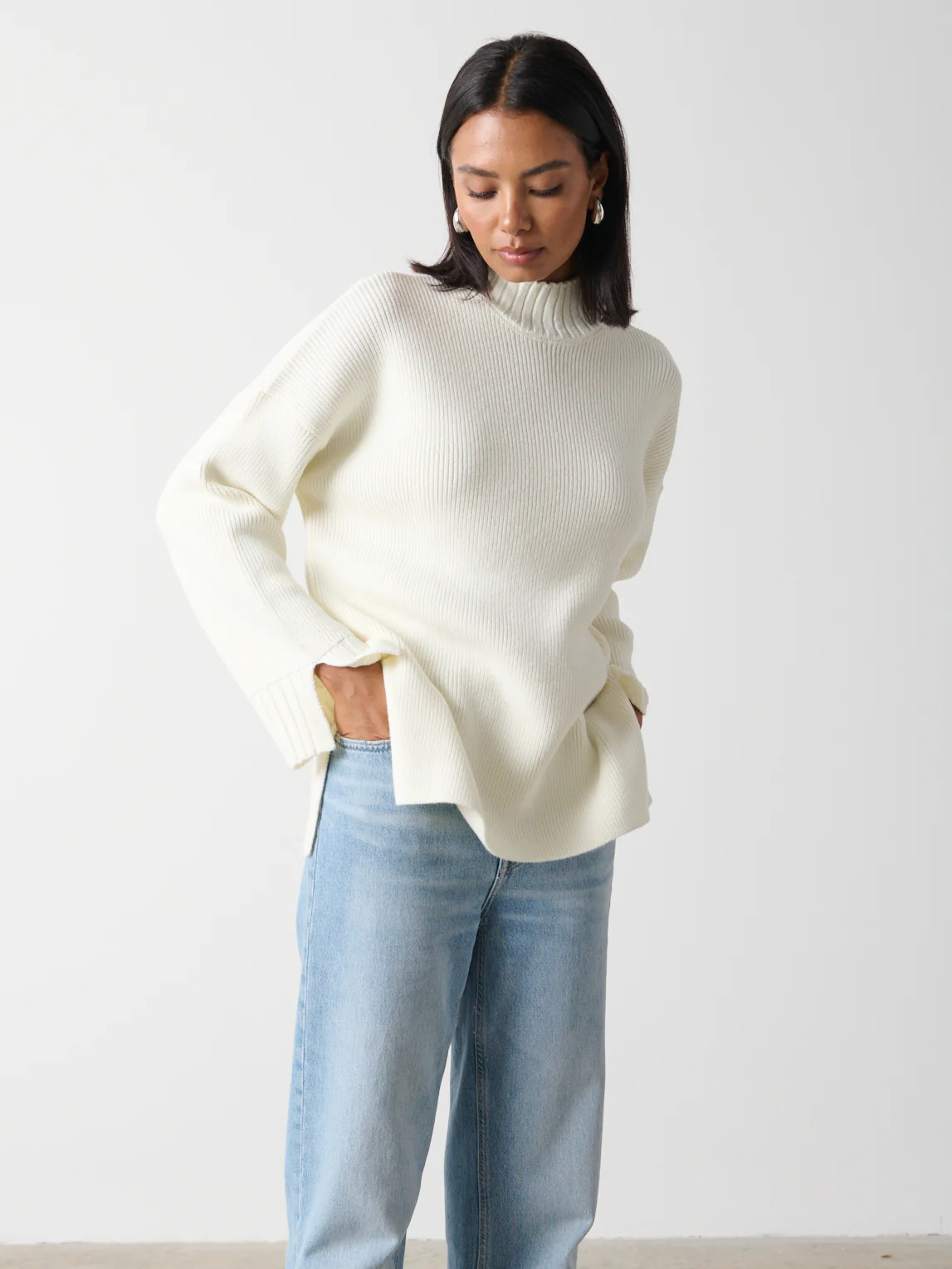 Amory Grown Neck Knit Jumper | Pretty Lavish (UK)