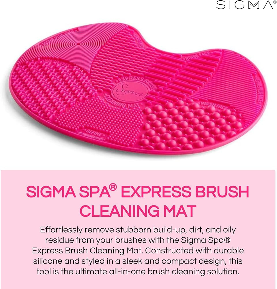 Sigma Beauty Makeup Brush Cleaner Mat – Sigma Spa Express Silicone Makeup Brush Cleaning Mat wi... | Amazon (US)