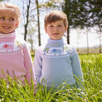 Girls Elephant Fair Isle Sweater - Kid Fall Clothes | Little English