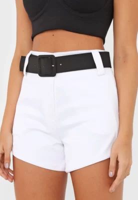 Short Open Style Alfaiataria Branco/Preto | Dafiti (BR)