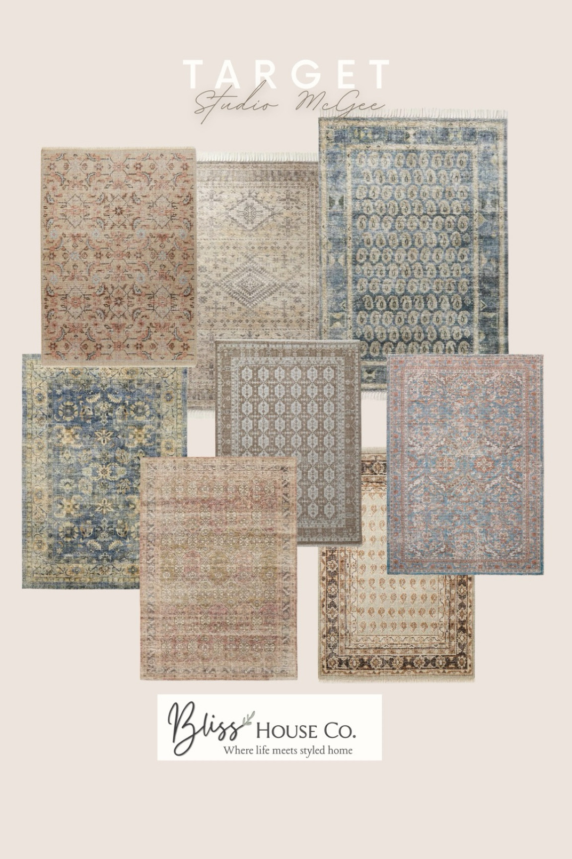 Transform your home with these stunning rugs from Studio McGee at Target! 🌿✨ Perfect for adding a touch of vintage elegance to any room. From soft neutrals to rich blues and pinks, these rugs blend seamlessly into farmhouse and modern vintage styles. Create a cozy and stylish atmosphere with these timeless pieces. 🏡💖

#LTKStyleTip #LTKFamily #LTKHome