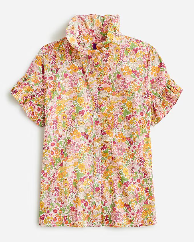 Short-sleeve cottage top in Liberty® Margaret Annie fabric | J.Crew US