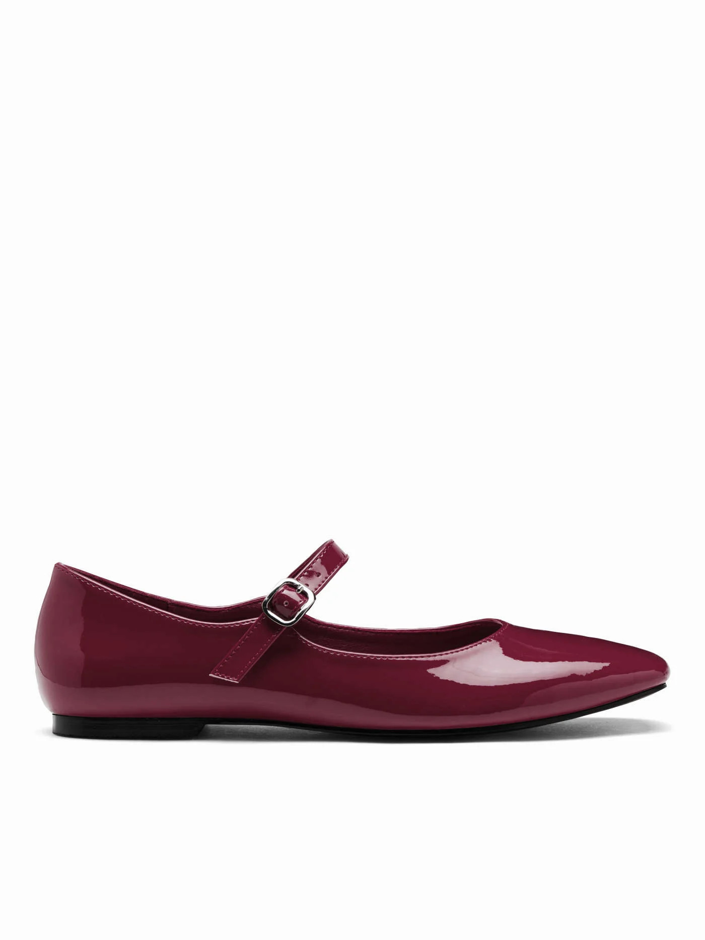 FAUX PATENT LEATHER MARY JANE FLATS | Cider