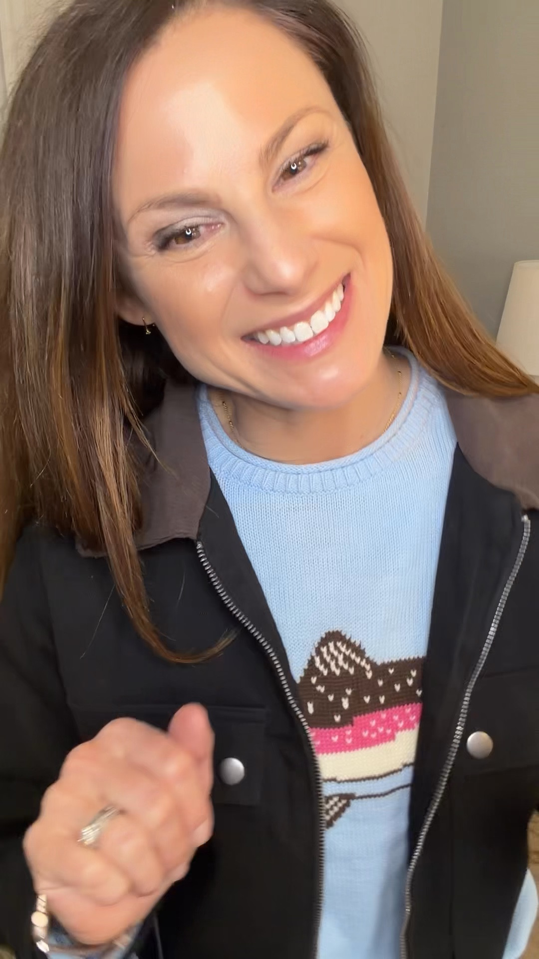 Denim Spring Outfit 
 🐟✨ This fish sweater just got a glow-up with dark pixie denim, a slim belt, and classic Mary Janes. Easy, polished, and still playful. Dark denim always does it for me! 

#LTKOver40 #LTKPetite #LTKgrwm