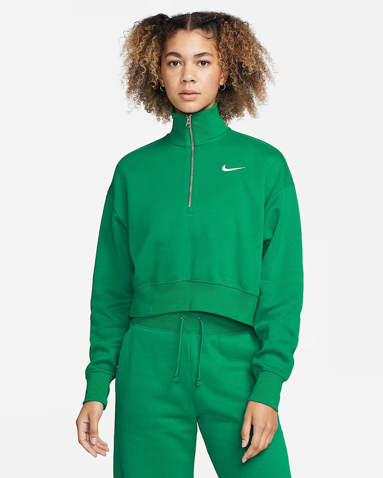 Women's Oversized 1/2-Zip Crop Sweatshirt | Nike (US)