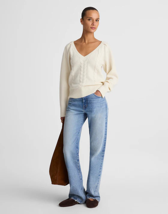 V-Neck Pullover Sweater in Merino Wool | Madewell