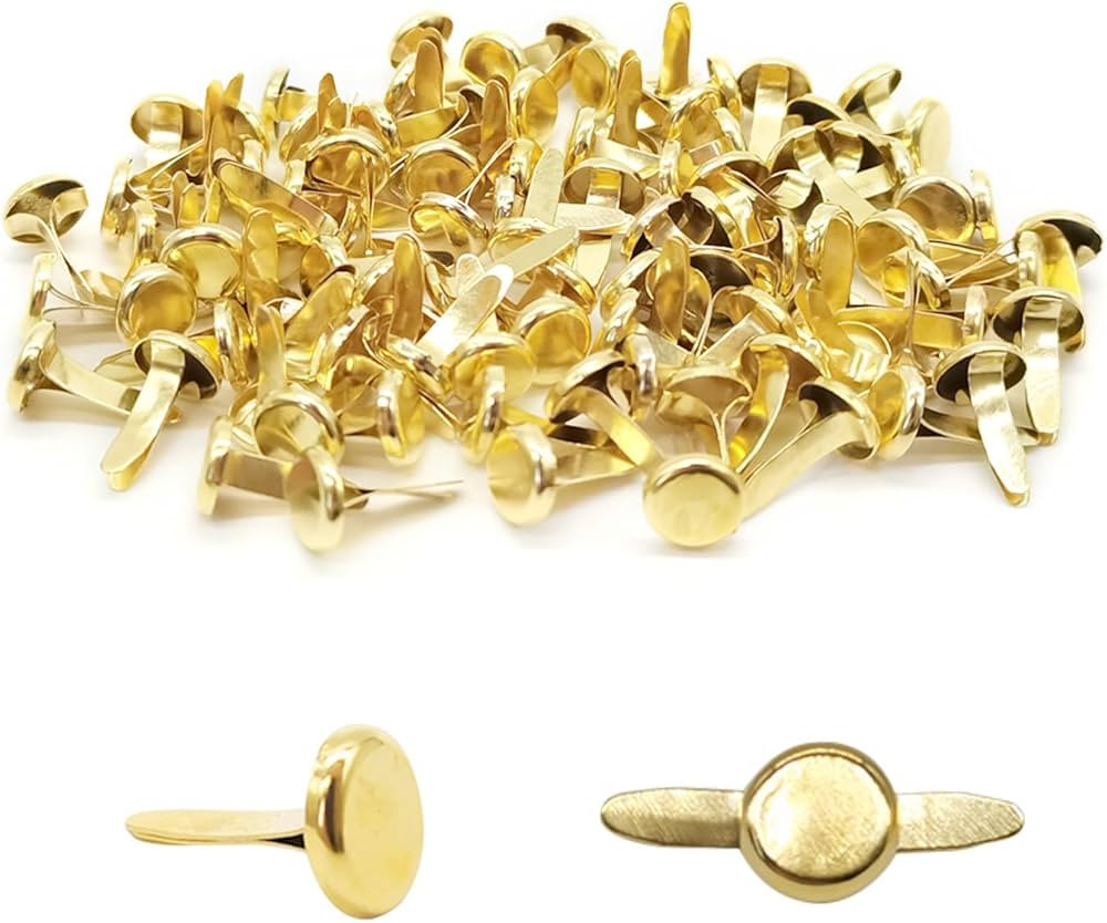 100pcs Gold Split Pins Pastel Metal Brad Fasteners Mini Brads Round Brads for DIY Crafts Projects... | Amazon (US)