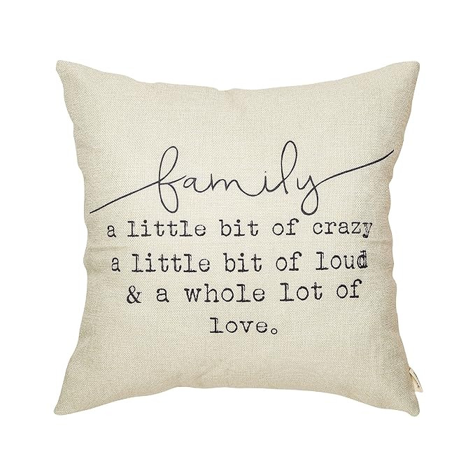 Fjfz Family a Little Bit of Crazy a Little Bit of Loud and a Whole lot of Love Rustic Decoration ... | Amazon (US)