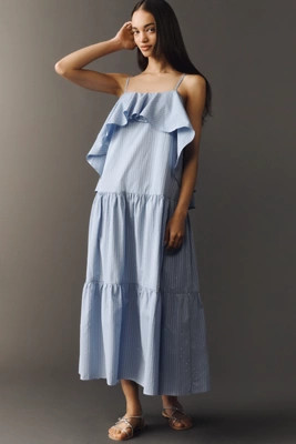 Curaae Plus Seatra Ruffle Midi Dress | Anthropologie (US)