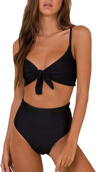 Blooming Jelly Women's High Waisted Bikini Swimsuit Tie Knot Two Piece Bathing Suits | Amazon (CA)