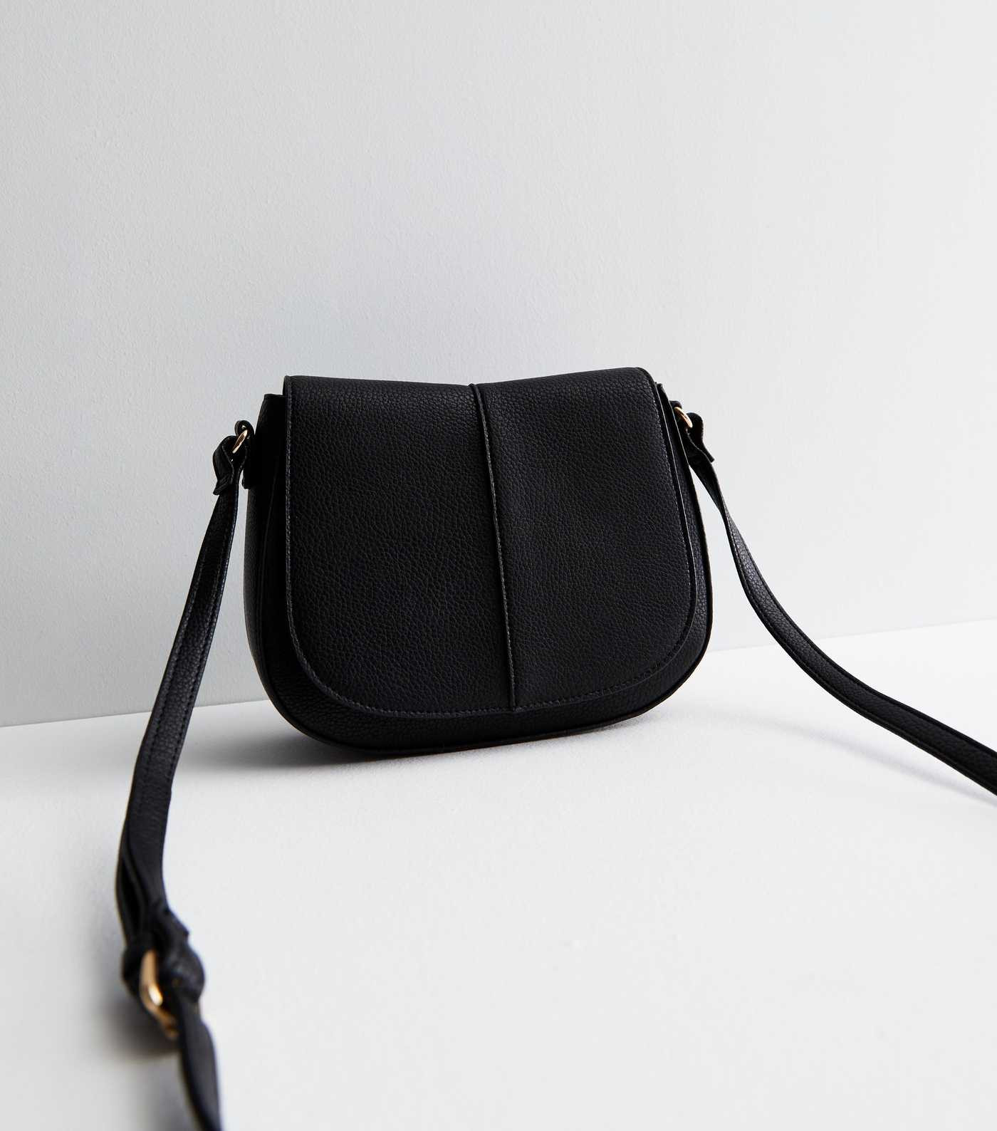 Black Leather-Look Saddle Cross Body Bag
						
						Add to Saved Items
						Remove from Saved ... | New Look (UK)