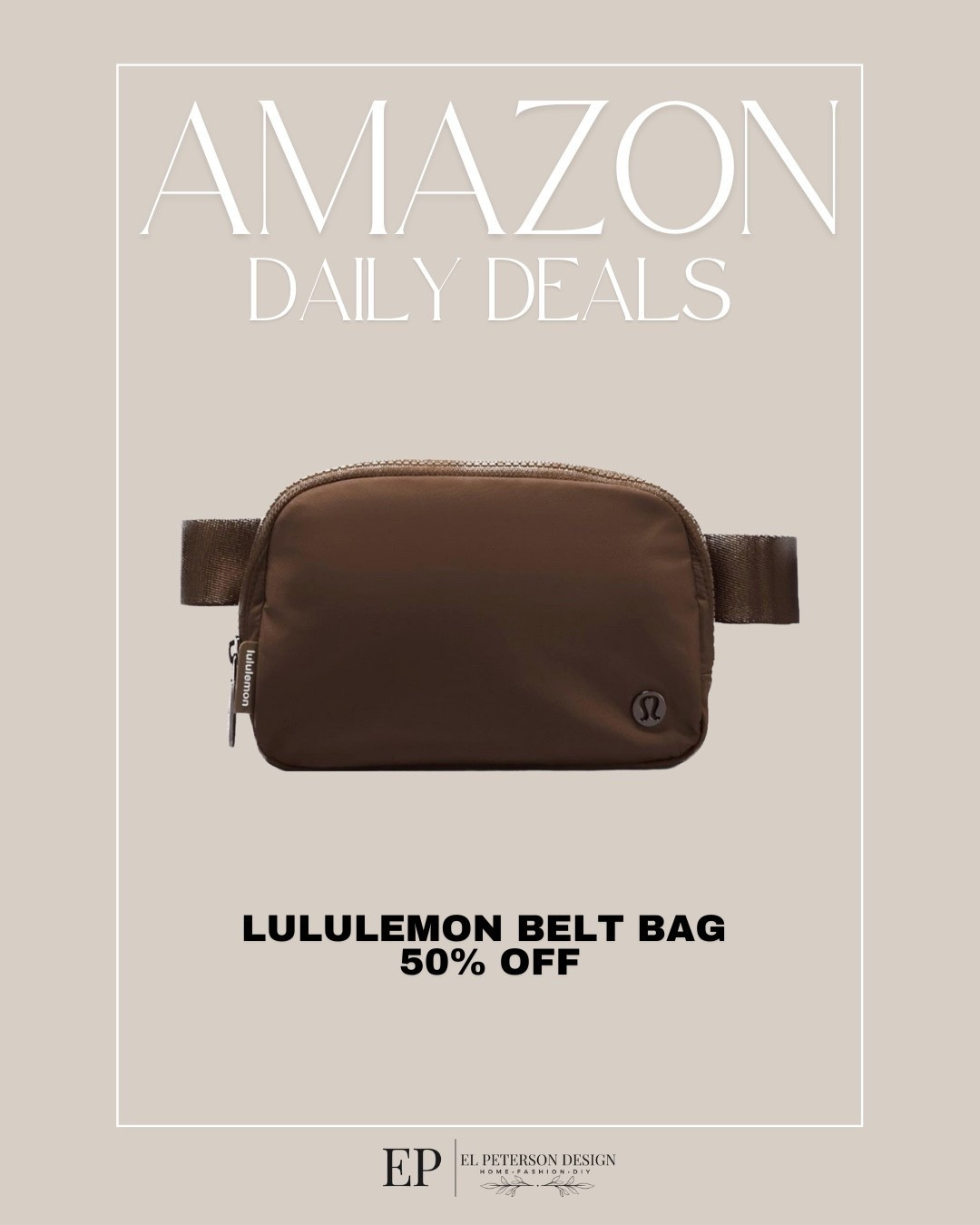 Amazon Daily Deals
Lululemon belt bag 

#LTKSaleAlert #LTKFindsUnder50 #LTKFindsUnder100