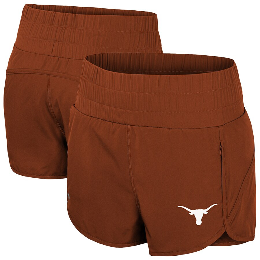 Texas Longhorns Colosseum Women's Stop By Smocked High Waist Shorts - Texas Orange | Fanatics