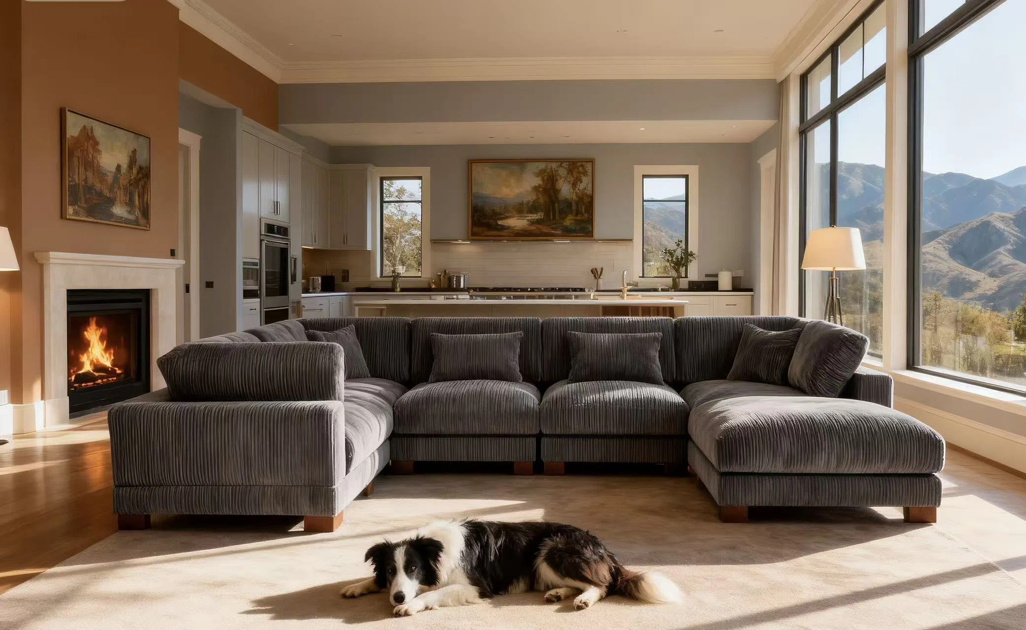 Wade Logan® Arliz 7 - Piece 144" Wide Reversible Modular Corner Sectional with Ottoman & Reviews... | Wayfair North America