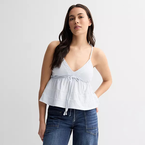 Juniors' Harper & Ivy Contour Sleeveless Sweetheart Top | Kohl's