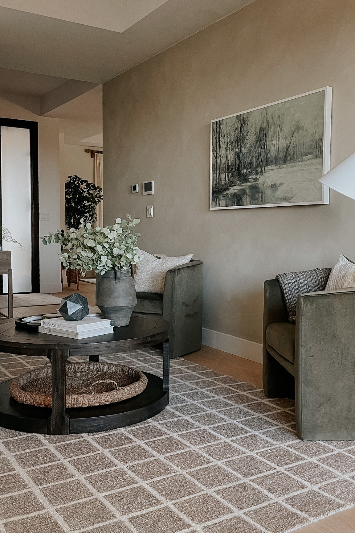 Living room inspo. Home decor. Big vase. Rustic vase. Round coffee table. Rattan tray. Extra large Woven tray. Amazon finds. Target finds. Target home  

#LTKFind #LTKstyletip #LTKhome