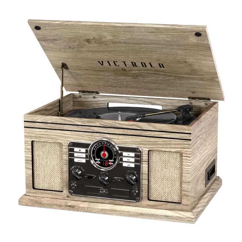 6-In-1 Nostalgic Bluetooth Decorative Record Player with 3-Speed Turntable | Wayfair North America