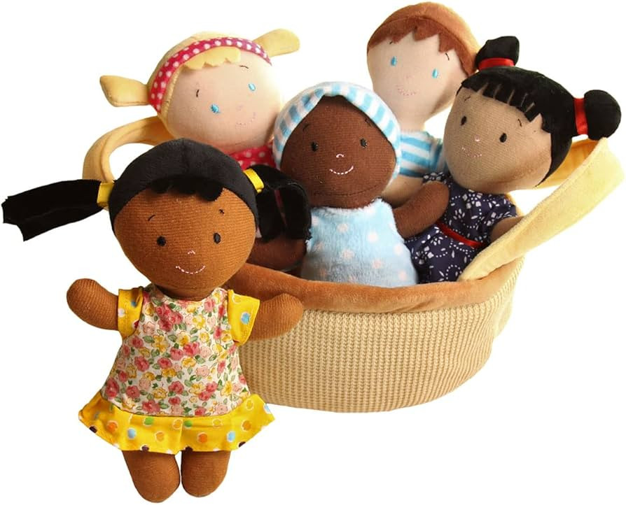 Snuggle Stuffs Basket of Buddies Plush Diversity Multicultural Ethnic Dolls | Diversity Toys for ... | Amazon (US)