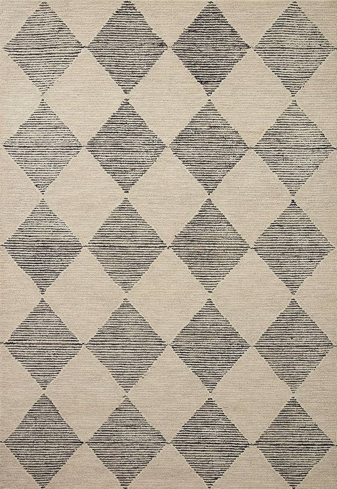 Loloi Chris Loves Julia x Francis Collection FRA-01 Beige/Charcoal 7'-9" x 9'-9" Area Rug | Amazon (US)