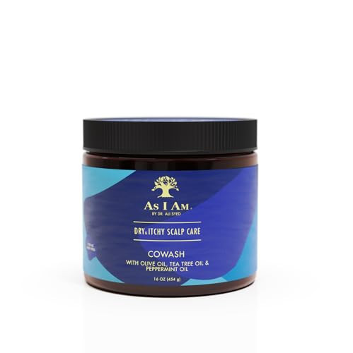 As I Am Dry & Itchy Scalp Care Cowash - 16 ounce - Cleanses, moisturizes and soothes dry and itchy scalp - With Olive Oil, Tea Tree Oil & Peppermint Oil | Amazon (US)