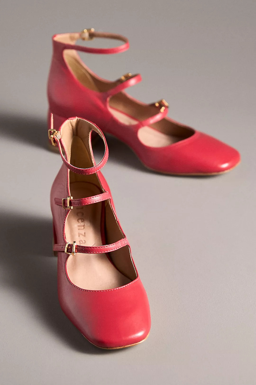 Vicenza Triple-Strap Mary Jane Heels | Anthropologie (US)