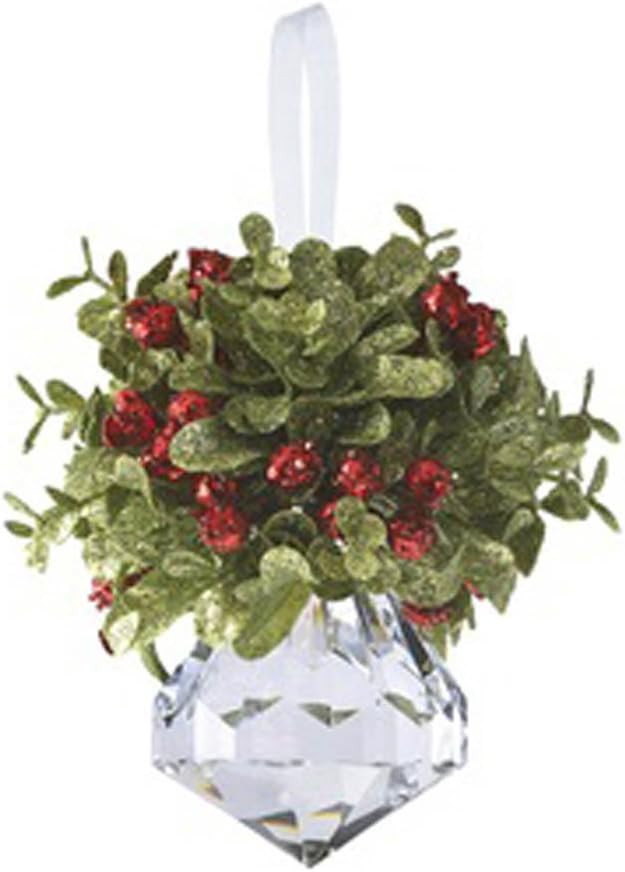 Ganz Kissing Krystal Acrylic Christmas Mistletoe Ornament with Hanger | Amazon (US)