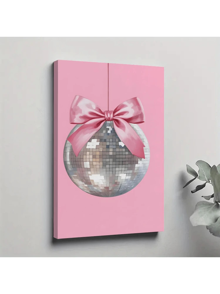 From  $10.12       
    $16.10
   
  -37%
        1pc Framed Canvas Poster, Pink Bow Disco Ball P... | SHEIN