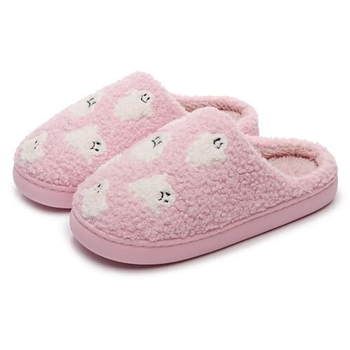 Afellicy Spooky Slippers Ghost Slippers for Women Ghostface Pink Halloween Slipper Size 9.5 Size 10 | Amazon (US)