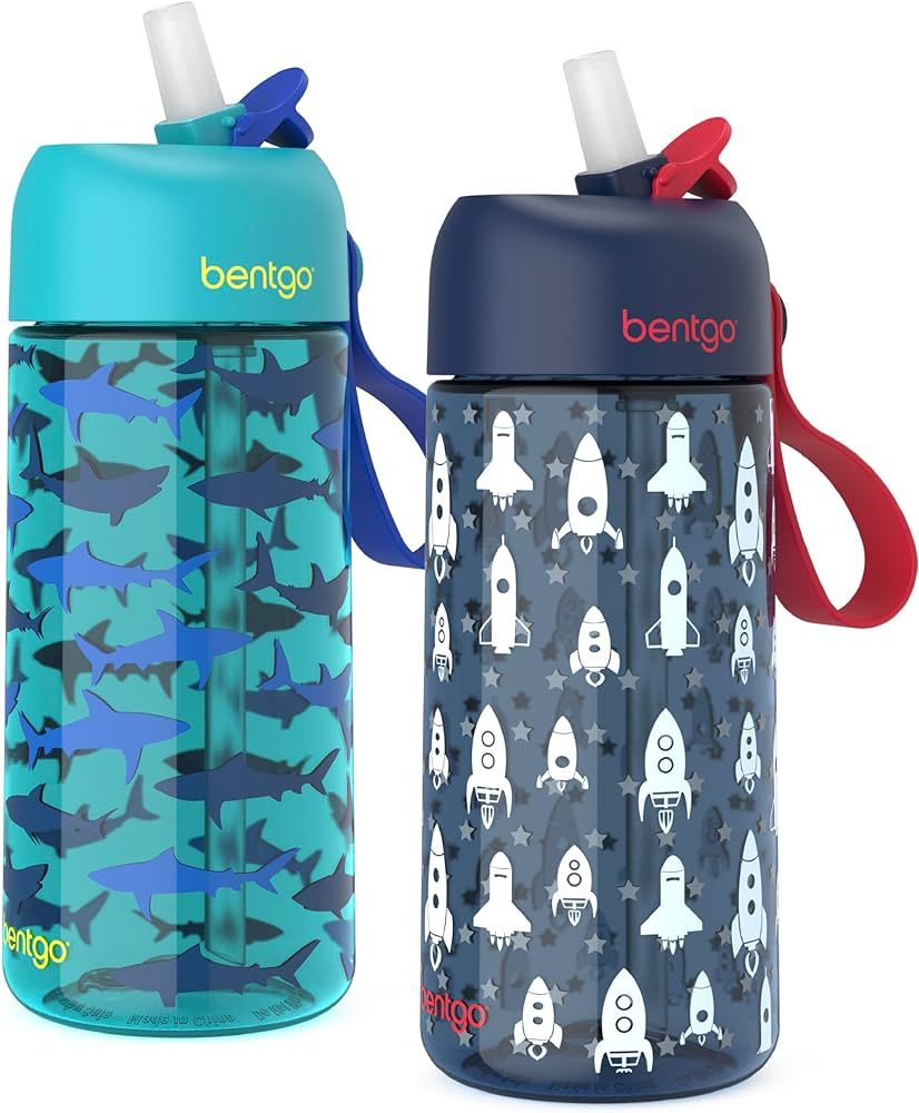 Bentgo Kids Water Bottle 2-Pack - Leak-Proof, Durable Tritan™, BPA-Free 15 oz Cup for Kids/Todd... | Amazon (US)