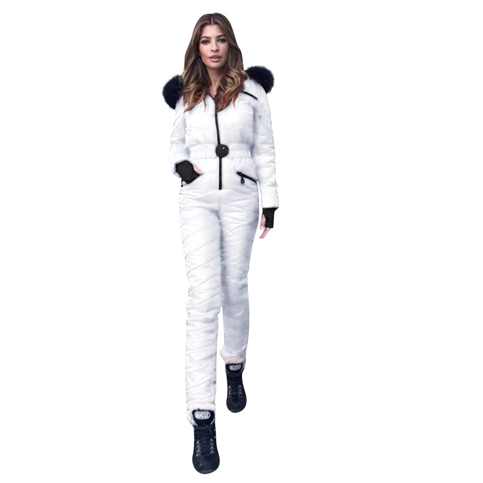 Noarlalf jumpsuits for women Casual Thick Hot Snowboard Skisuit Outdoor Sports Zipper Ski Suit ju... | Walmart (US)