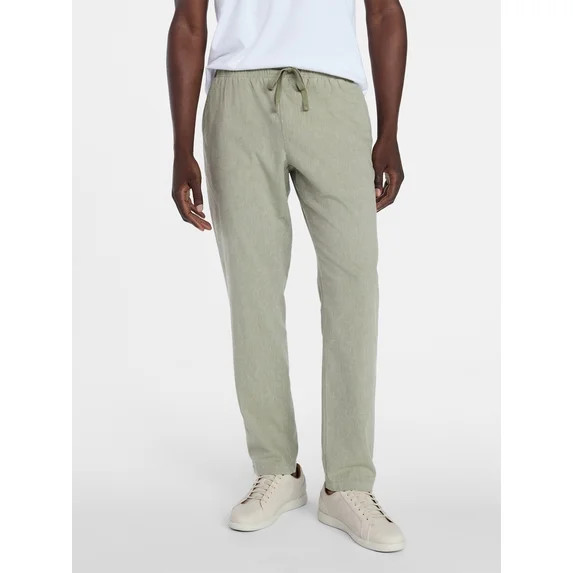 George Men's Linen Blend Weekend Pants, Sizes S-3XL | Walmart (US)