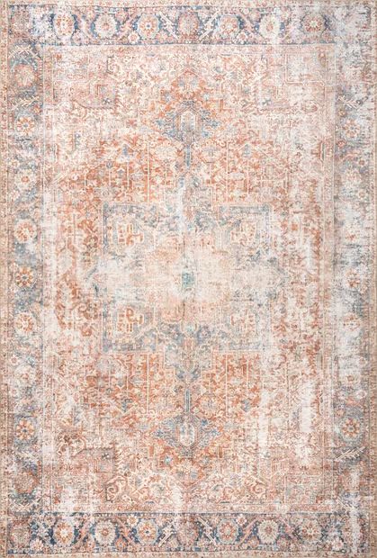 Rust Heather Fading Medallion Area Rug | Rugs USA