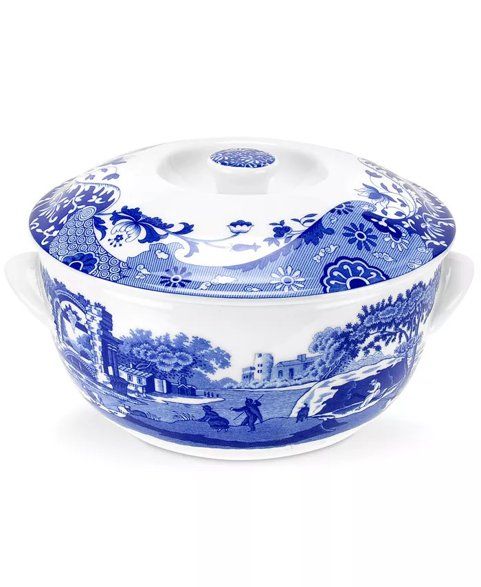 "Blue Italian" Round Covered Casserole | Macy's Canada
