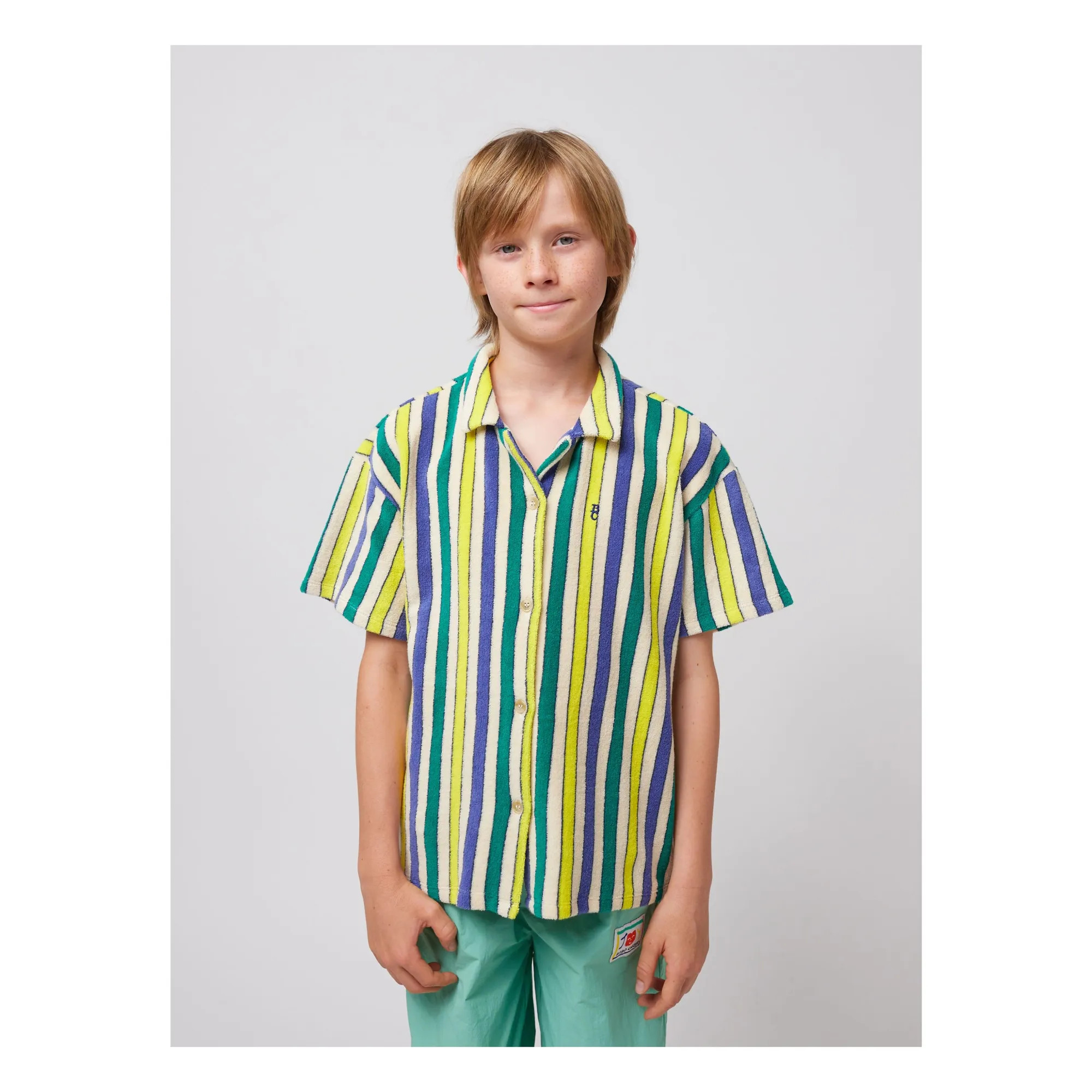 Striped Organic Terry Shirt | Yellow | Smallable