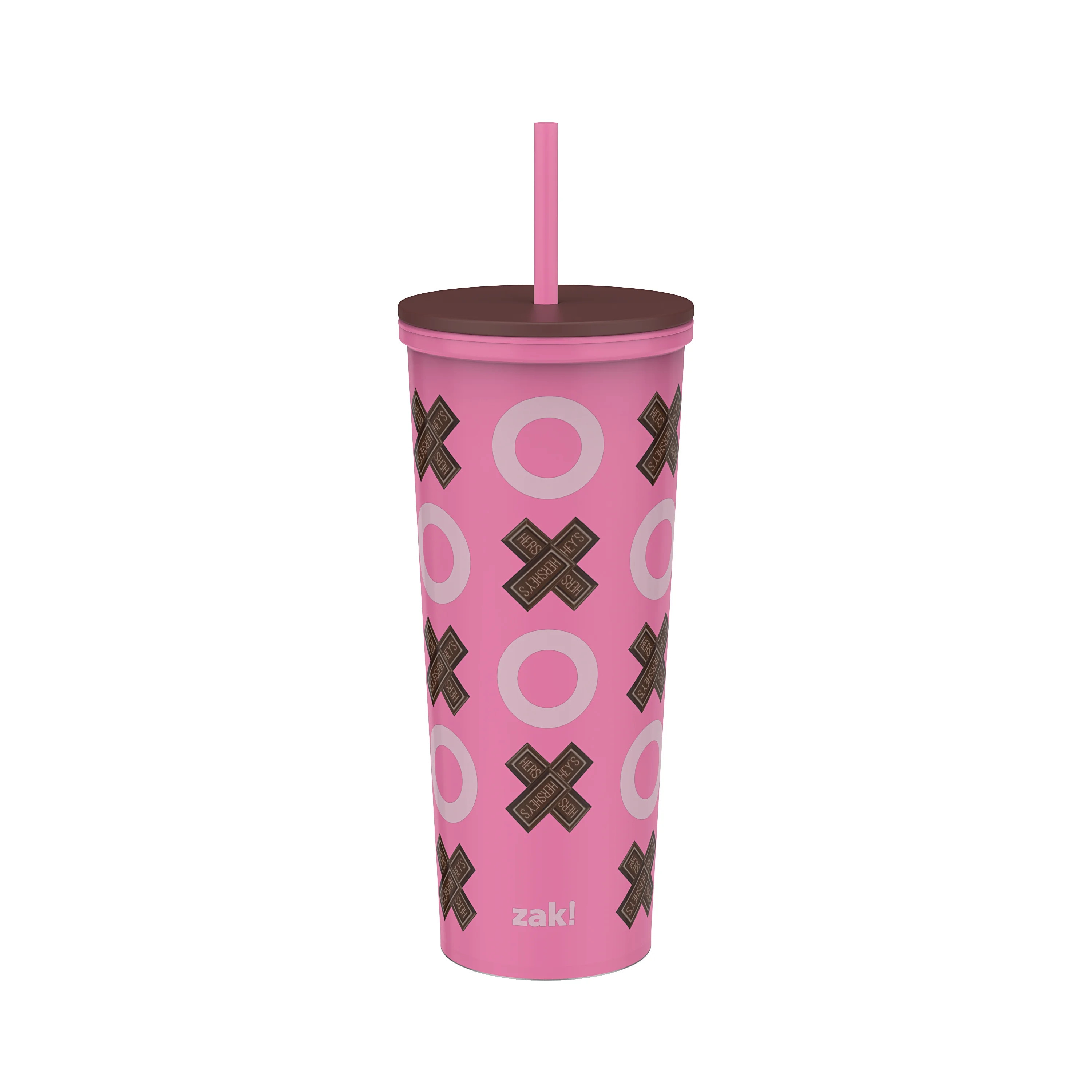 Valentine's Day 22 oz Plastic Hershey's Bar Insulated Tumbler with Straw, by Way To Celebrate | Walmart (US)