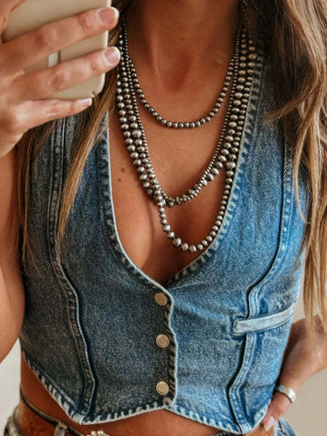 PREORDER: Roscoe Button Up Denim Top | Willow Boutique