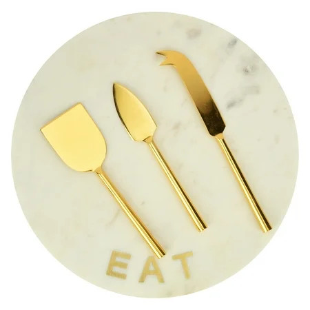 GAURI KOHLI EAT Marble Cheese Board with Gold Knives Set | Walmart (US)