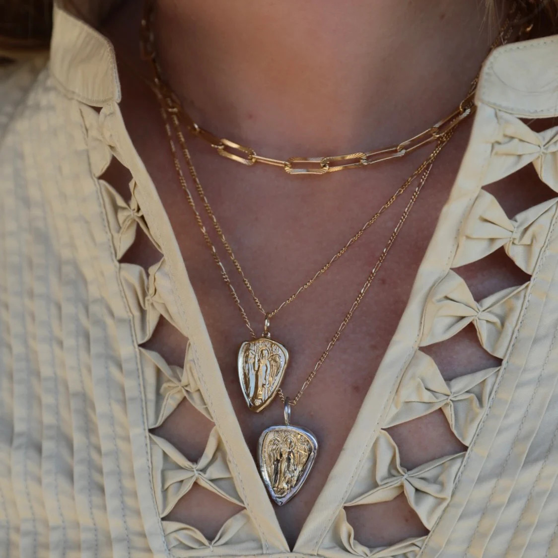 Gold Guardian Angel Necklace | SHALLA WISTA STUDIO