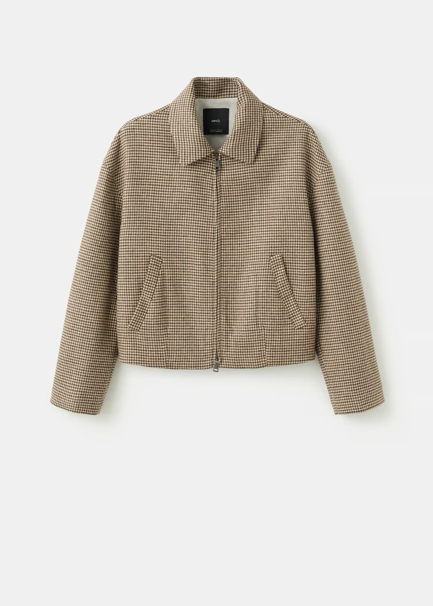 Houndstooth jacket with lapels | Mango (US/MX/AU)