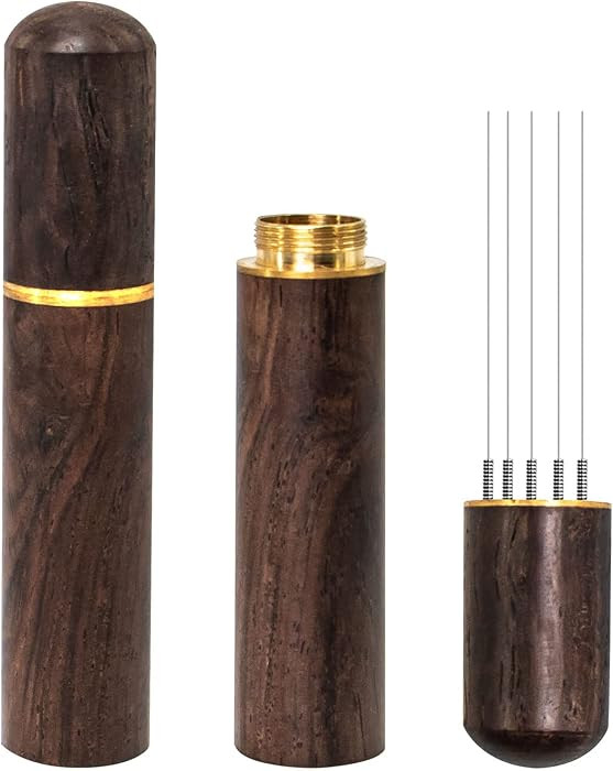 Zolunu Espresso Coffee Stirrer 5 Needles 0.4mm Espresso Distribution Tools, Natural Wood Handle a... | Amazon (US)