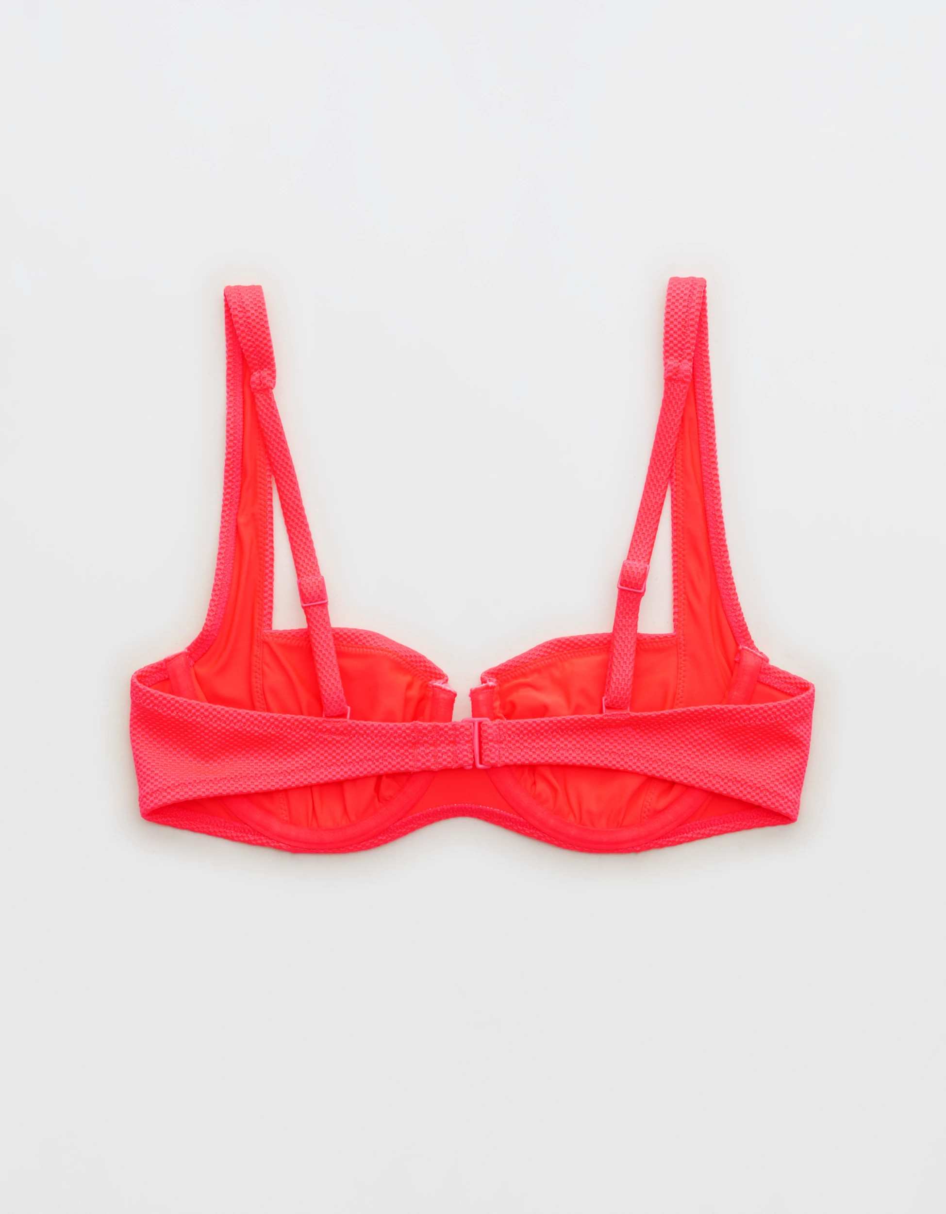 Aerie Shine Pique Wide Strap Unlined Underwire Bikini Top | Aerie