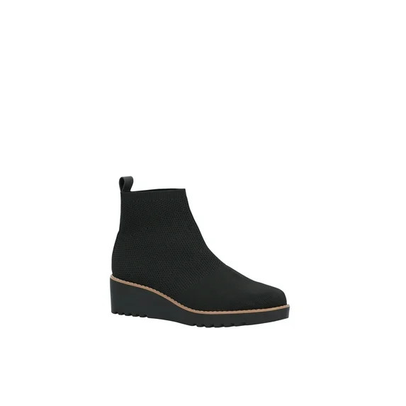 Time and Tru Women's Comfort Knit Wedge Booties | Walmart (US)