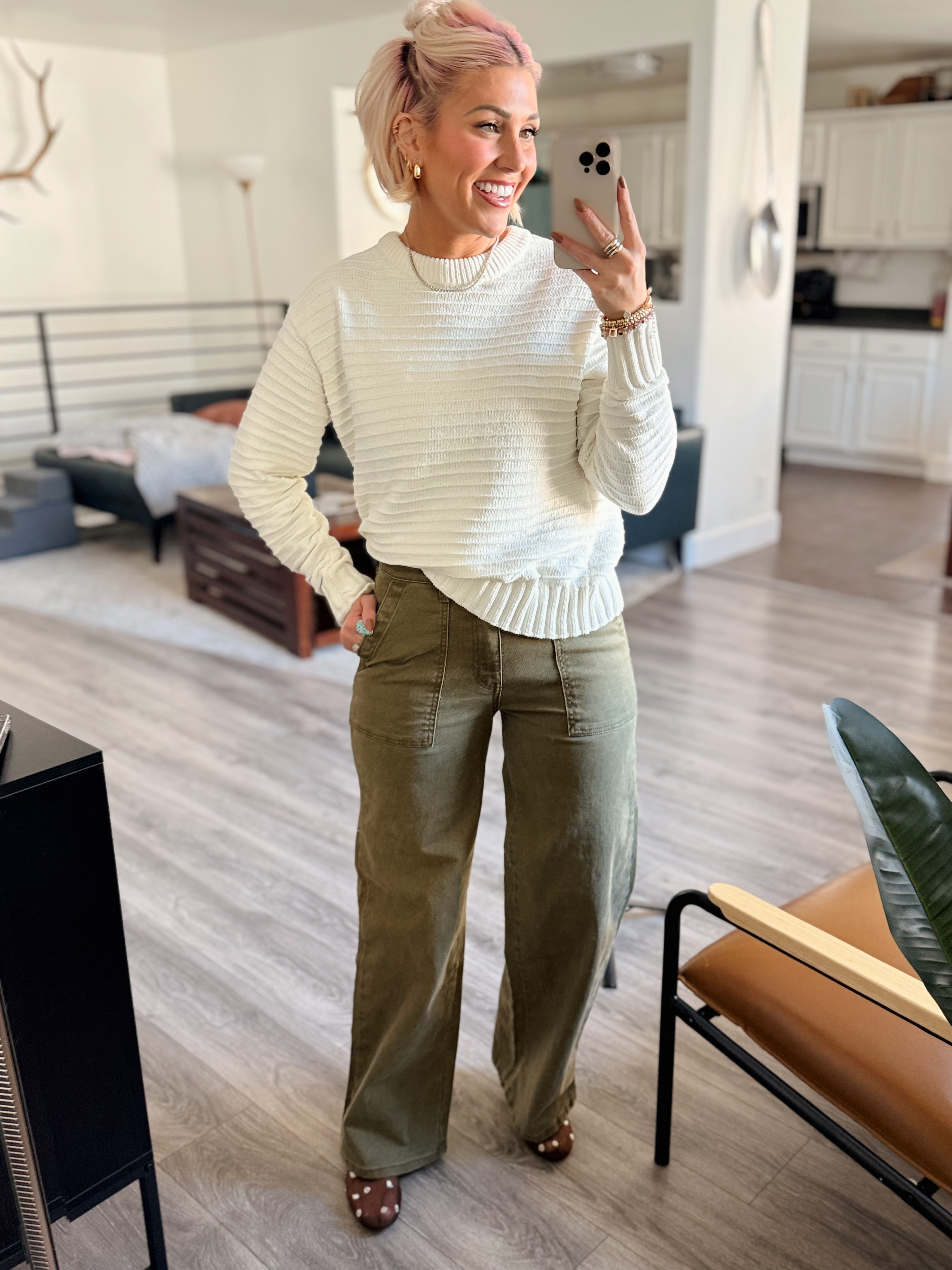 This sweater is so versatile and I'm obsessed with these pants! Walmart for the win!! 

 #LTKdayinmylife #LTKootd #LTKFindsUnder50